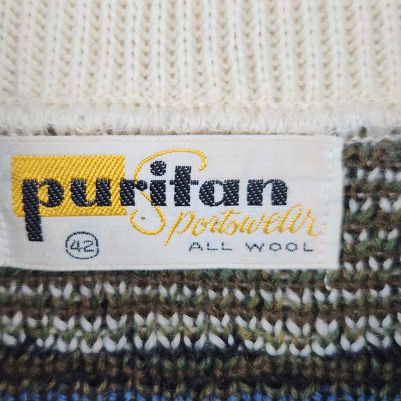 Vintage Puritan Sportswear 100% Wool Cardigan Full Zip Men’s SZ 42 (US M/L) EUC - Picture 3 of 12